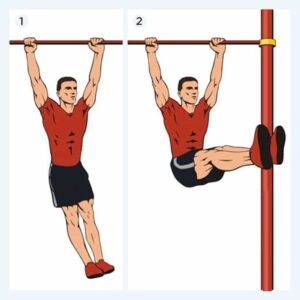 Elevações das pernas na suspensão, barra fixa