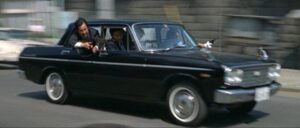 Mafia japonesa no Toyota Crown, 1967. Tiro do filme You live only twice.