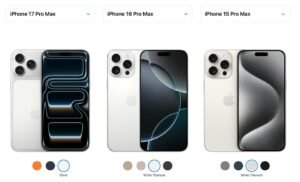iphone 17 pro max, cores do novo iPhone, comparação do iPhone 